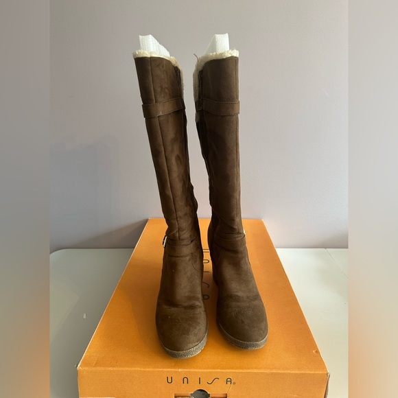 Unisa Knee High Wedge Boots - 8.5 - Picture 8 of 13